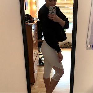 White Lululemon Fast and Free Crop